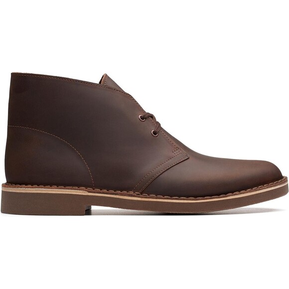 Clarks Bushacre 2 Men\'s Chukka Boots, Size 10 Wide, Brown Leather Beeswax NEW main image 6